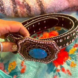Bling belt/genuine leather! Like new⭐️⭐️⭐️⭐️⭐️